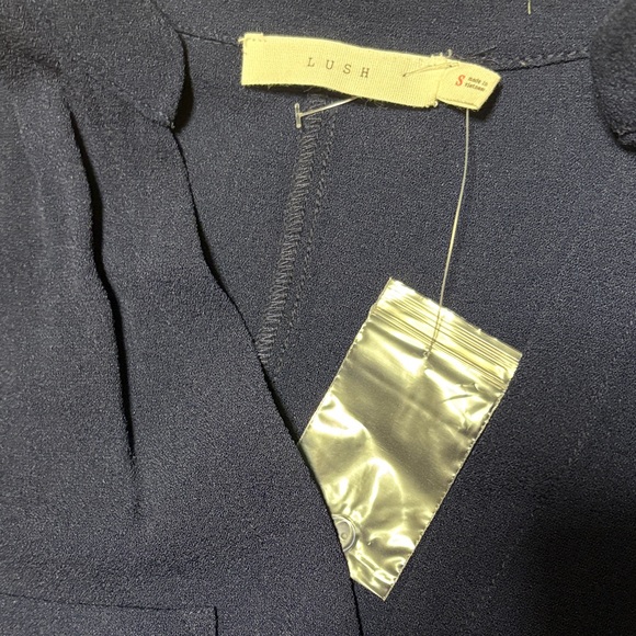 Lush Novak Split Neck 3/4 Sleeve Dress in Peacoat at Nordstrom Rack, Size Small - Picture 6 of 11